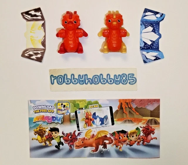 SÉRIE COMPLÈTE DRAGONS Trésors VQ076 VQ076A BPZ Kinder