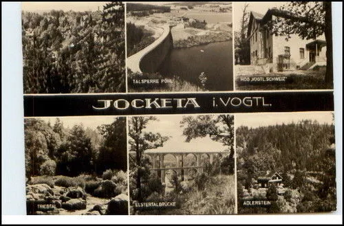 JOCKETA Vogtland Sachsen DDR Mehrbild-AK 1968 ua. Talsperre Pöhl u. Elstertal