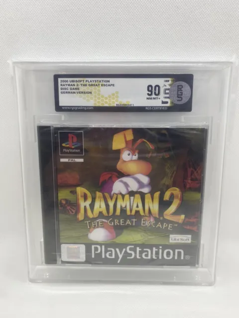 PS1 Rayman 2 The Great Escape RGS 90 GOLD rarità PlayStation 1 VGA UKG WATA EGS