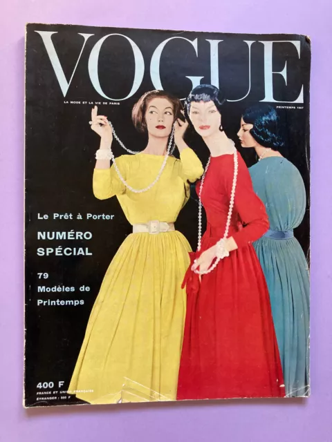 VOGUE Paris février 1957 magazine mode revue vintage 50s fashion rétro february