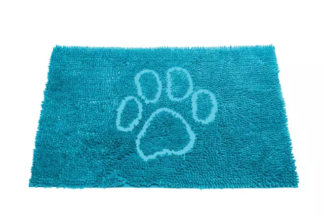 Dirty Dog Doormat, Aqua w/Light Aqua, 31x20 Medium