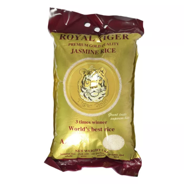 Royal Tiger Jasmin Duftreis 5 kg Jasminreis Gao Thom Jasmine Rice Langkornreis