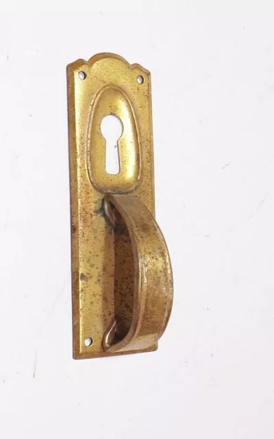 Old Art Nouveau Furniture Fitting Keyhole Um 1900 Brass