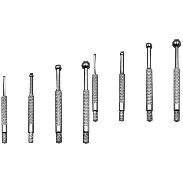8 Pcs Small Bore Gauge Drill Hole Size Telescoping Kit Spherical