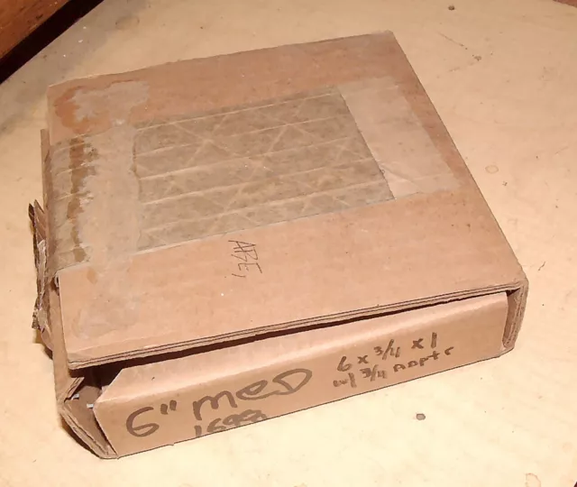 Vintage B&D Grinding Wheel Medium 6"x3/4" 1" Hole Aluminum Oxide In Box USA