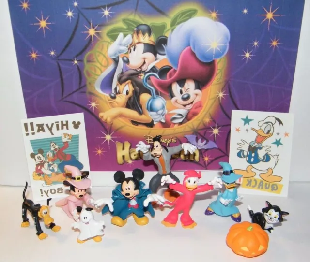 Disney Mickey and Friends Halloween Party Favor Set of 12 With 10 Figures Fun!