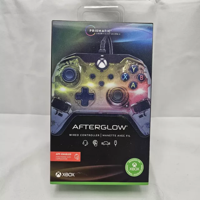 PDP Afterglow Prismatic Wired Controller Xbox One Series X S Colour Changing New