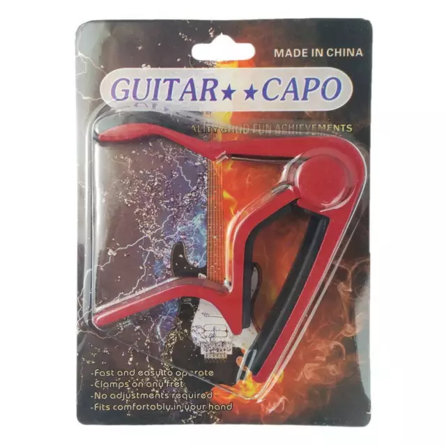 1x RED Aluminum Guitar Capo Trigger Electric Acoustic Clamp Quick Release