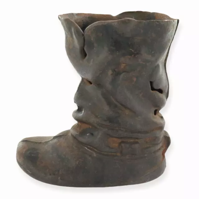 .VICTORIAN ERA / 1800s HEAVY SET CAST IRON ORNAMENTAL BOOT, UNKNOWN USE