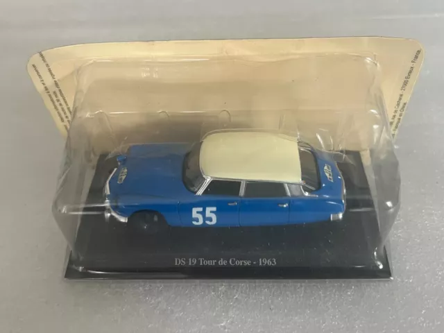 ATLAS NOREV UH Citroën DS 19 #55 Tour de Corse 1963 1/43 Voiture Miniature
