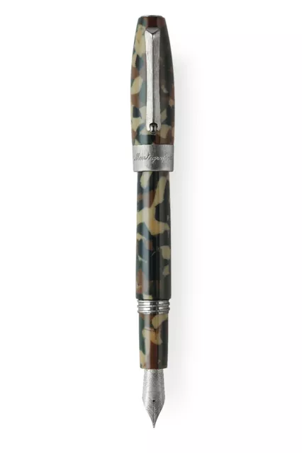 Pluma estilográfica de camuflaje Montegrappa Fortuna mediana nueva en caja sin usar y en caja 2