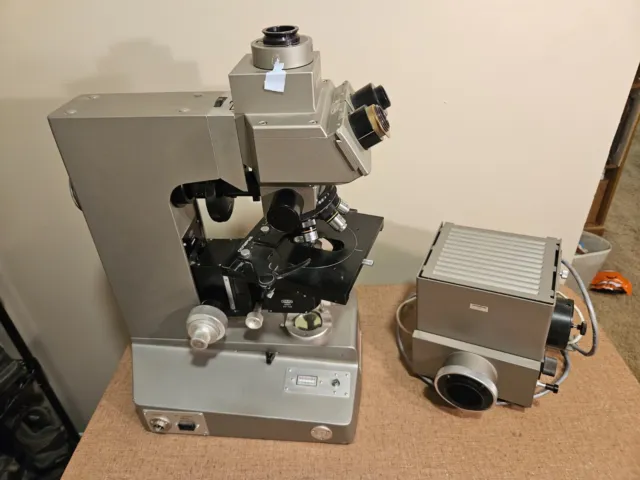 Olympus Vanox Microscope with attachments fluorescent illuminator