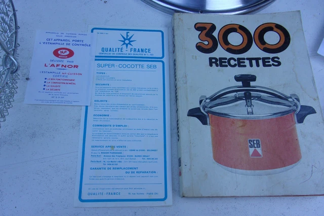 Cocotte-minute SEB 8L Ancienne, Made In France, Avec Panier Vapeur, Pour Gaz