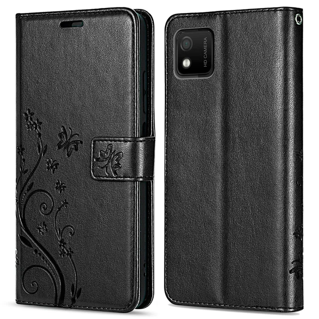 Housse Pliante Pour Téléphone Wiko – Cuir Synthétique, Charge Sans Fil – Neuf Sous Blister