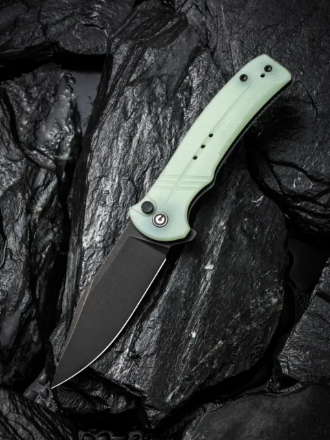 Civivi Cogent Folding Knife 3.5" 14C28N Sandvik Steel Blade Jade G10 Handle