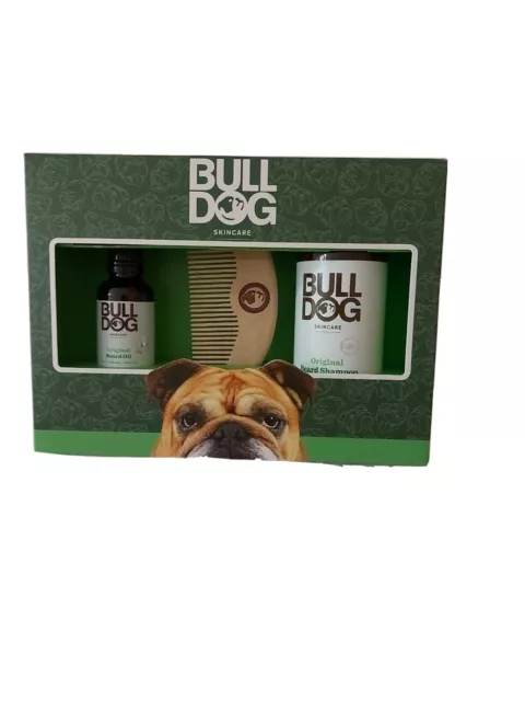 Bulldog Original Hautpflegeset Bartöl, Shampoo & Kamm