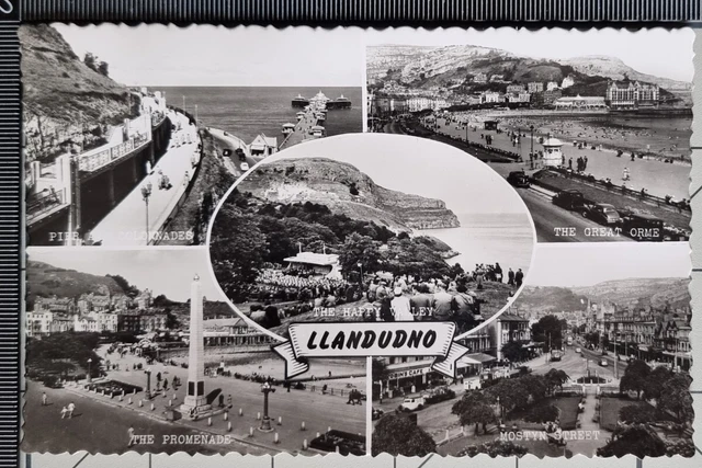 Carte Postale Vintage Llandudno (Pays De Galles) - Multivues, Tirage Photo RP Non Postée