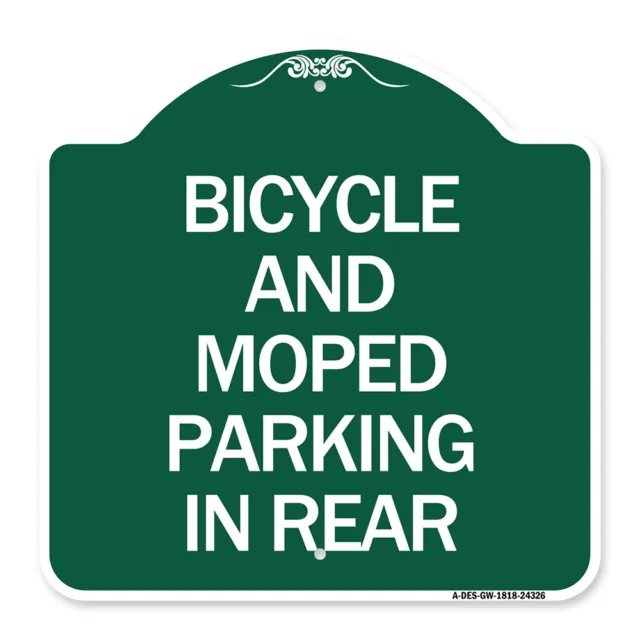 Designer Series - Bicycle and Moped Parking in Rear Heavy Gauge Aluminum