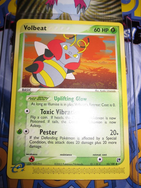 Pokemon Mint (◕‿◕✿) Ex Sandstorm English Volbeat 53/100 Unco 1St Edition (2003)