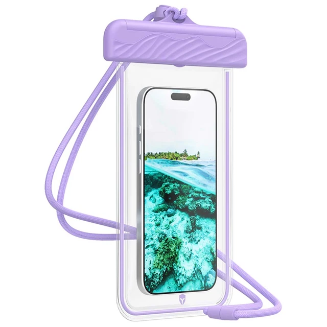 Housse étanche IPX8 Pour Téléphone - Universelle 4 à 7 Pouces, Blanc - Wiwu - À Mettre Autour Du Cou