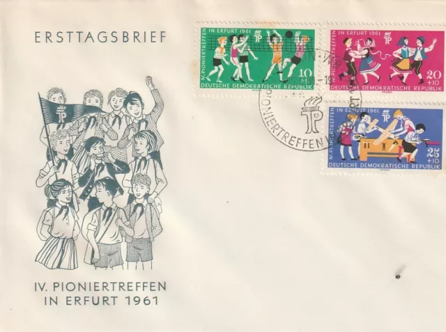 GERMANY-DDR-FIRST DAY COVER 1961- The Pioneer Event in Erfurt ]