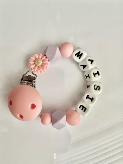 Personalised Dummy Clip - Pacifier Chain - Dummie Holder - Binky Band - Clipper