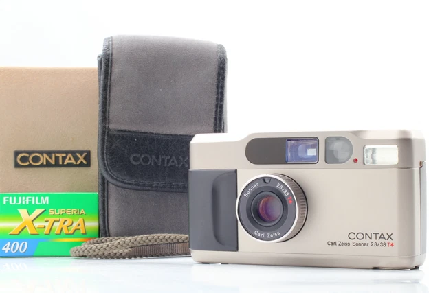[MINT in Box] CONTAX T2 Titan Silver 35mm Point & Shoot Film Camera From JAPAN