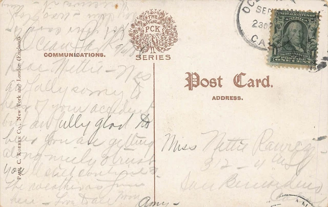 Ocean View CA California DPO Early 1900s Postal Cancel Berkeley Vtg Postcard A11