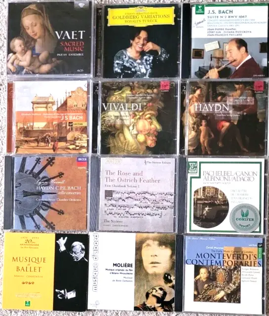 Classical Baroque & Early Music CDs X 12 (19 Discs) Job Lot Bundle