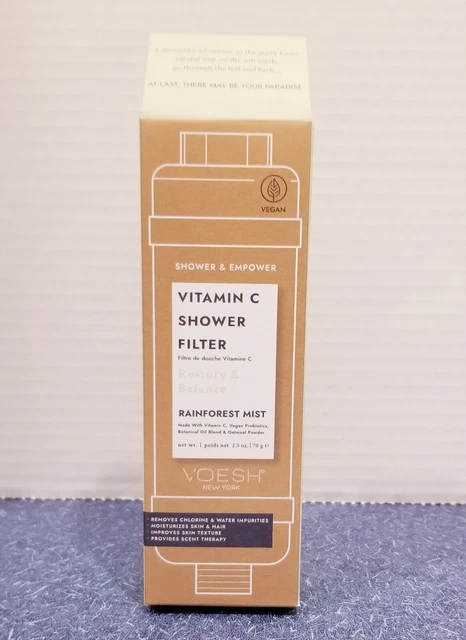 Filtro de ducha Voesh vitamina C Rainforest Mist Restore & Balance Spa NUEVO