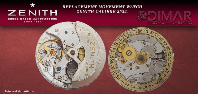 Mouvement Manuel ZENITH Calibre 2532 - Occasion, Fonctionne, Avec Cadran, Vintage