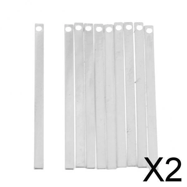 2X 10Set Blank Stamping Tag Anhänger Recatngle Charms Für Schmuckherstellung