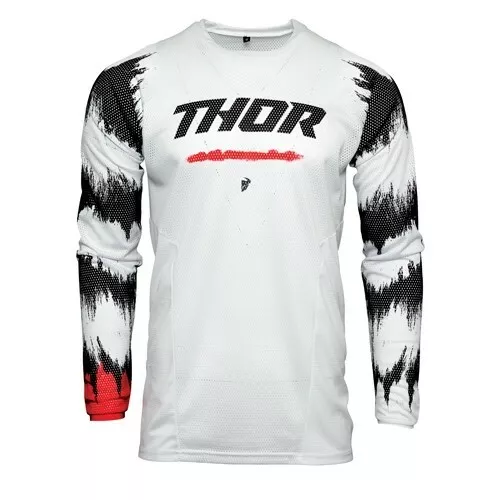Camiseta deportiva Thor Pulse Air RAD Motocross MX todoterreno blanca roja para adultos