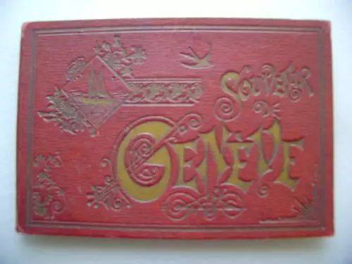 Geneve um 1900 Leporello Album Genf Schweiz