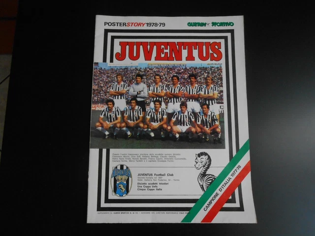 JUVENTUS CHAMPION D'ITALIE KAPPA Affiche Vintage
