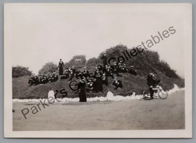 Military Original Photograph Royal Australian Navy Sailors & Officers On Hill