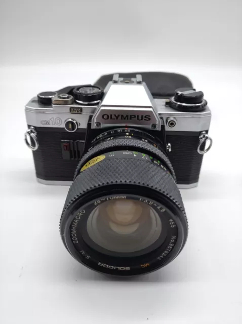 #SE2130# Olympus OM10 Kamera mit Soligor S/M zoom Macro 28-70mm 3,9-4,8
