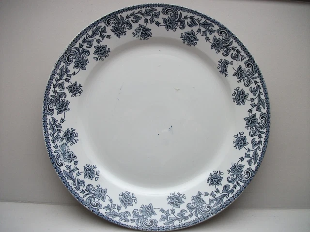St Amand Jane, 1 grand plat ancien rond de service, 30 cm