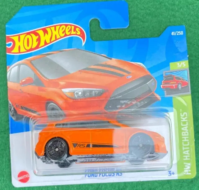 Hot Wheels Ford Focus Rs Orange Hw Hatchbacks 3/5 Mint On Card 80