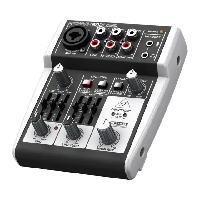 BEHRINGER xenyx 302USB mixer professionale 5 in.2 canali per live karaoke studio