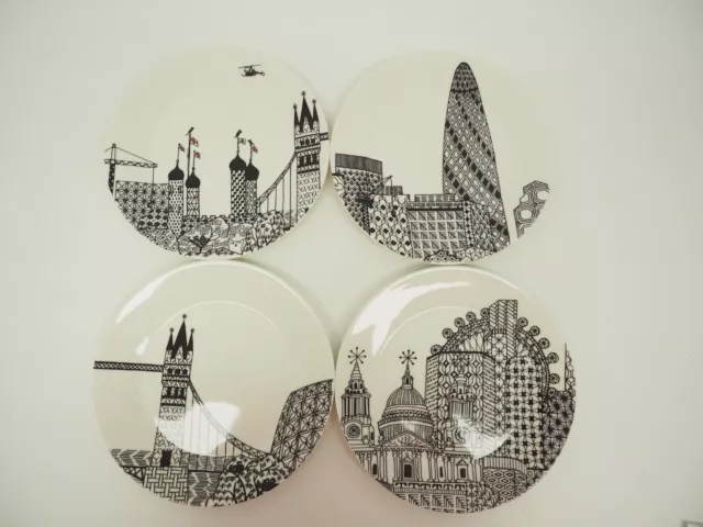 4pc Set "Royal Doulton" 22cm City Scape Plates. Brand New. Bargain. Marsfield.