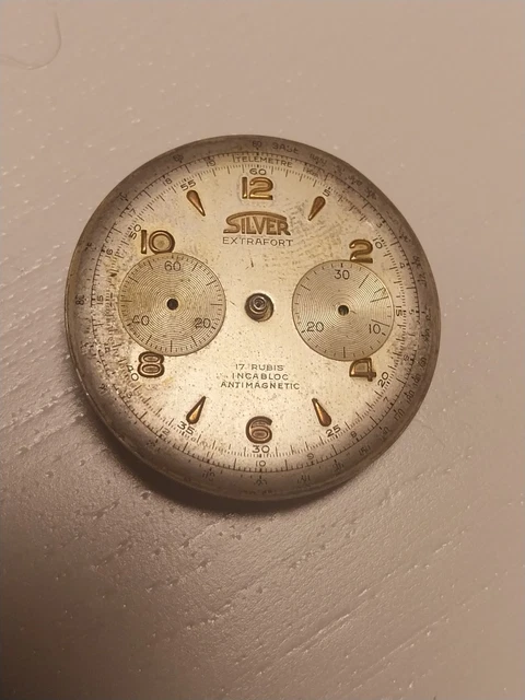 Montre Chronographe Nivia Vintage 1950 Avec Mouvement Valjoux 92 - Mécanique Manuel - Occasion