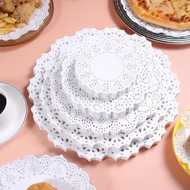 100pcs White Lace Paper Doilies Placemat Table Decoration Mat Party Supplies NEW