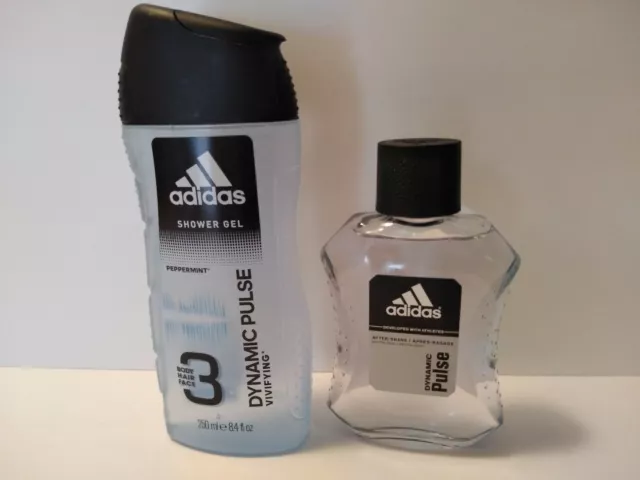 Adidas Dynamic Pulse for Men Body Face Wash 8.4 oz + After Shave 3.4 oz.