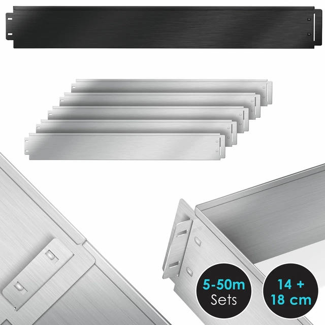 Rasenkante Metall Beeteinfassung Verzinkt Schnecken Abwehr Wurzelstop Mähkante E - Foto 7