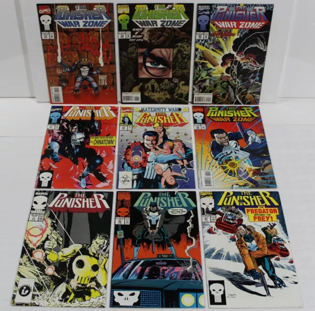 PUNISHER Vintage Mixed Lot of 9 Comic Books (1987 - 1995 / Marvel) VF to VF/NM