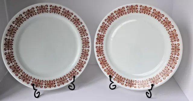 Pryex Tableware By Corning Copper Filigree 9” Plate No. 703 (LOT of 2)