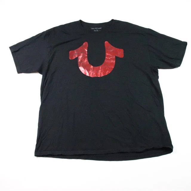 TRUE RELIGION MEN'S Metallic Foil Horseshoe Tee T-Shirt $31.50