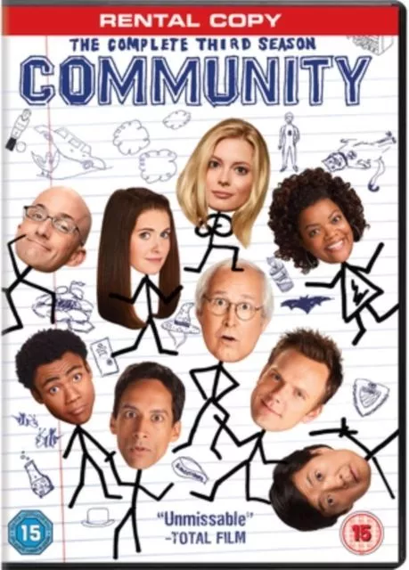 Community - Season 3 Complete (DVD, 2013, 3-Disc Set) NEW SEALED Rental Copy PAL