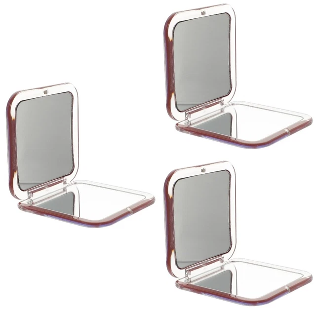 3 PCS Mini-Handspiegel Klappbarer Schminkspiegel Taschenspiegel Klappspiegel